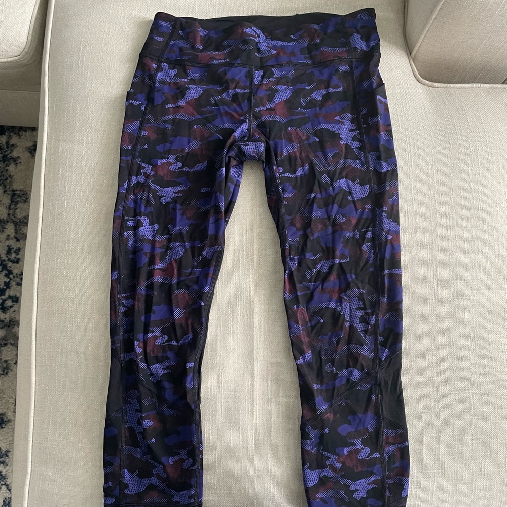 Lululemon leggings, camo print, size 8